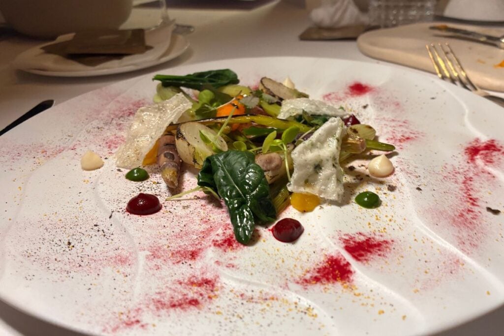 Mandarin Grill + Bar restaurant review grilled seasonal vegetables platter