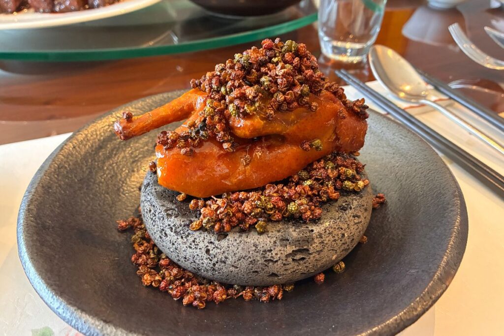 The Guest House Taipei deep-fired pigeon with Sichuan pepper