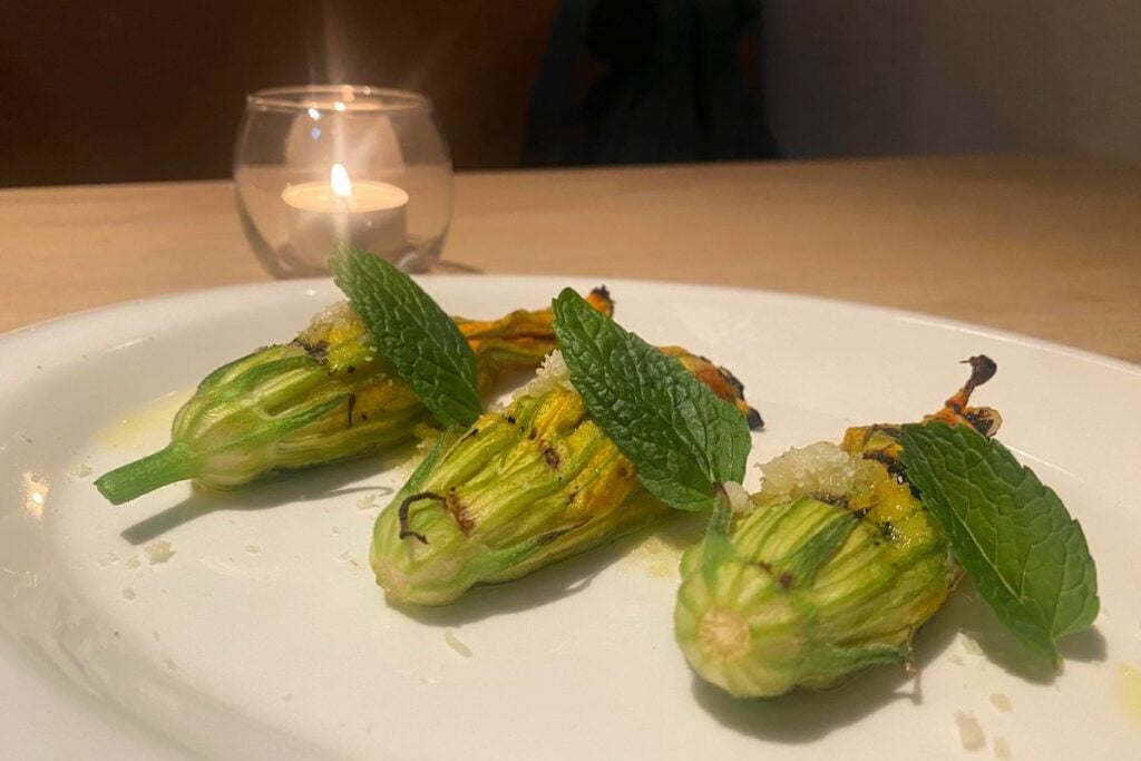 Carmela review: FRANCIS team expand in Central with this charming modern Mediterranean eatery 2 zucchini flowers Carmela review